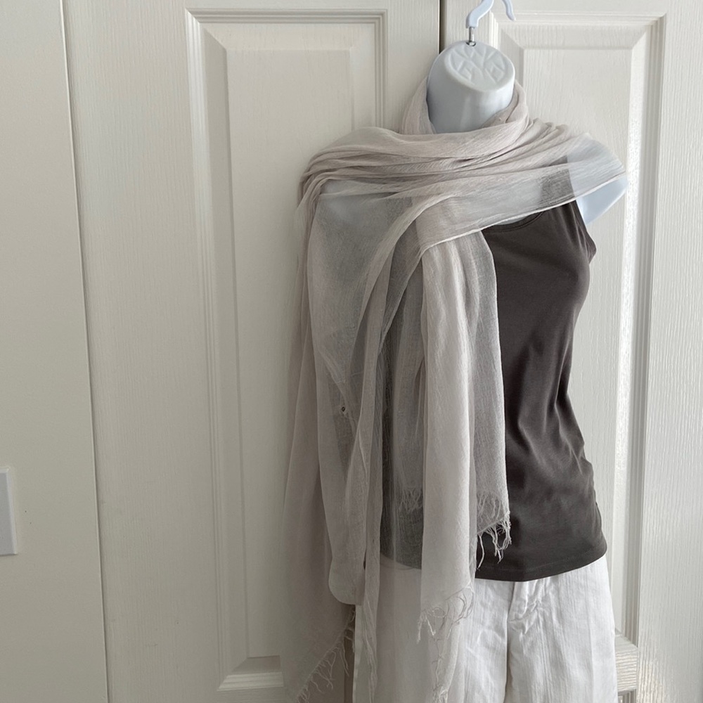 Gauzy super light weight soft grey scarf